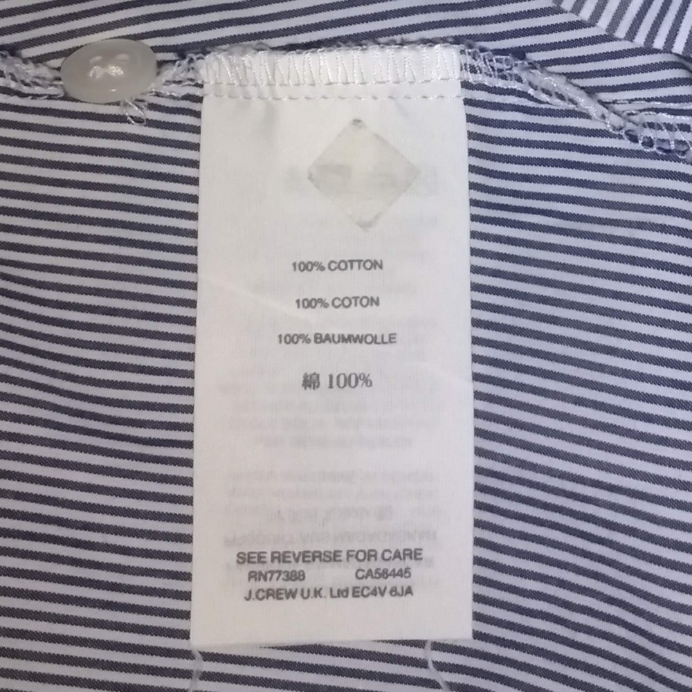 Madewell Blue Pinstripe Bell Sleeve Top - S - Picture 4 of 4